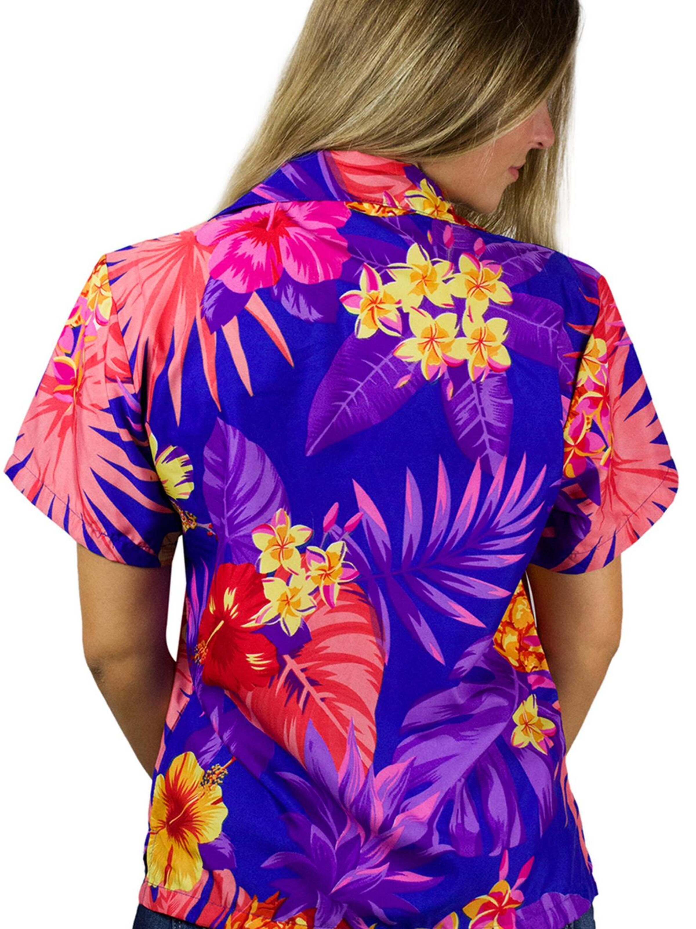 King Kameha Blouse 'Pineapple' in Blue