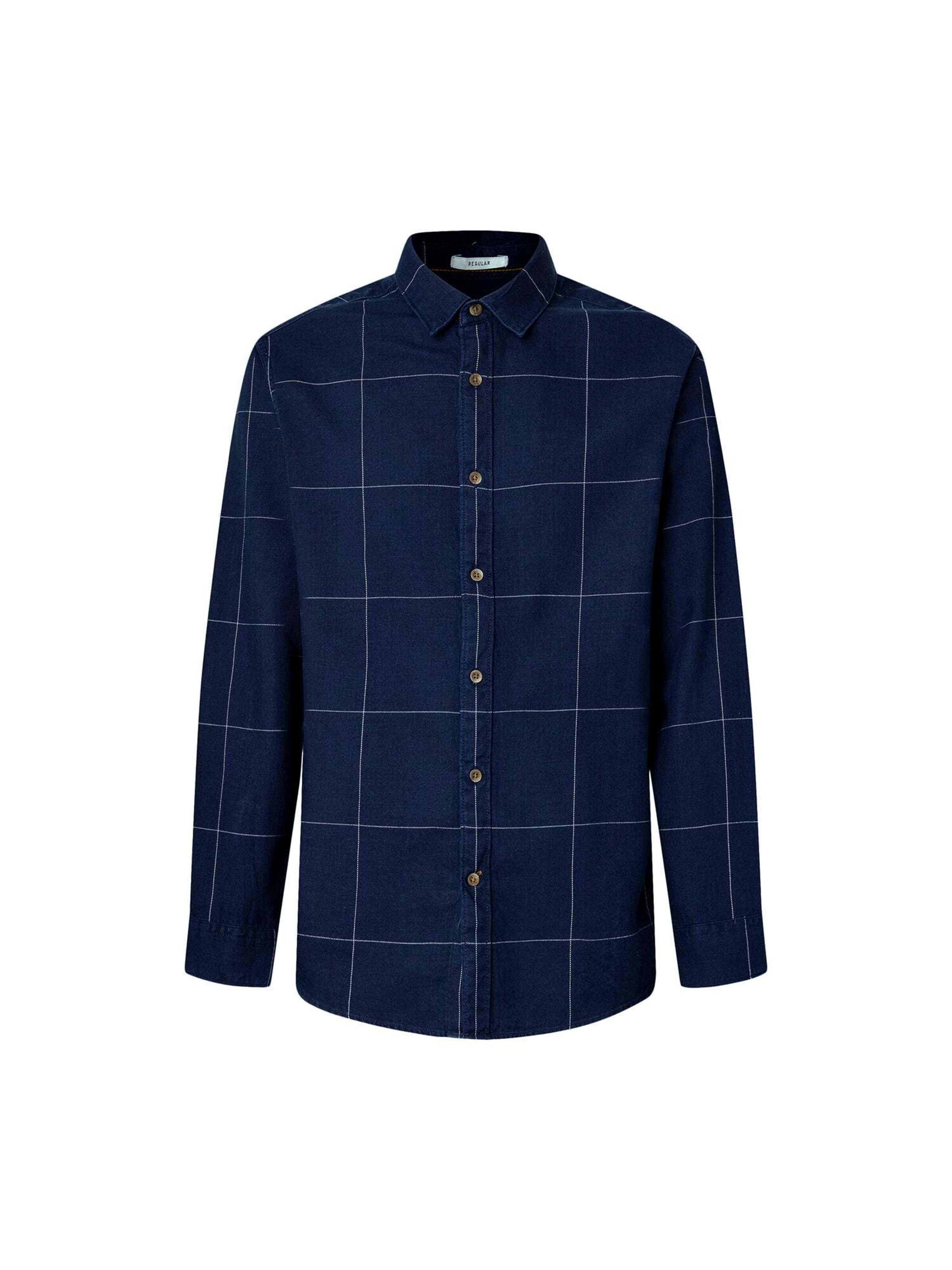 Pepe Jeans Regular fit Button Up Shirt 'Coventry' in Blue: front