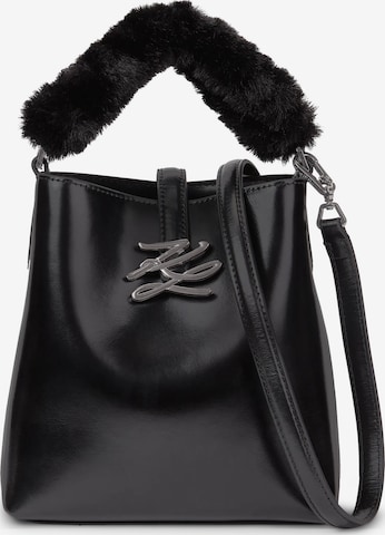 Poche ventrale Karl Lagerfeld en noir : devant
