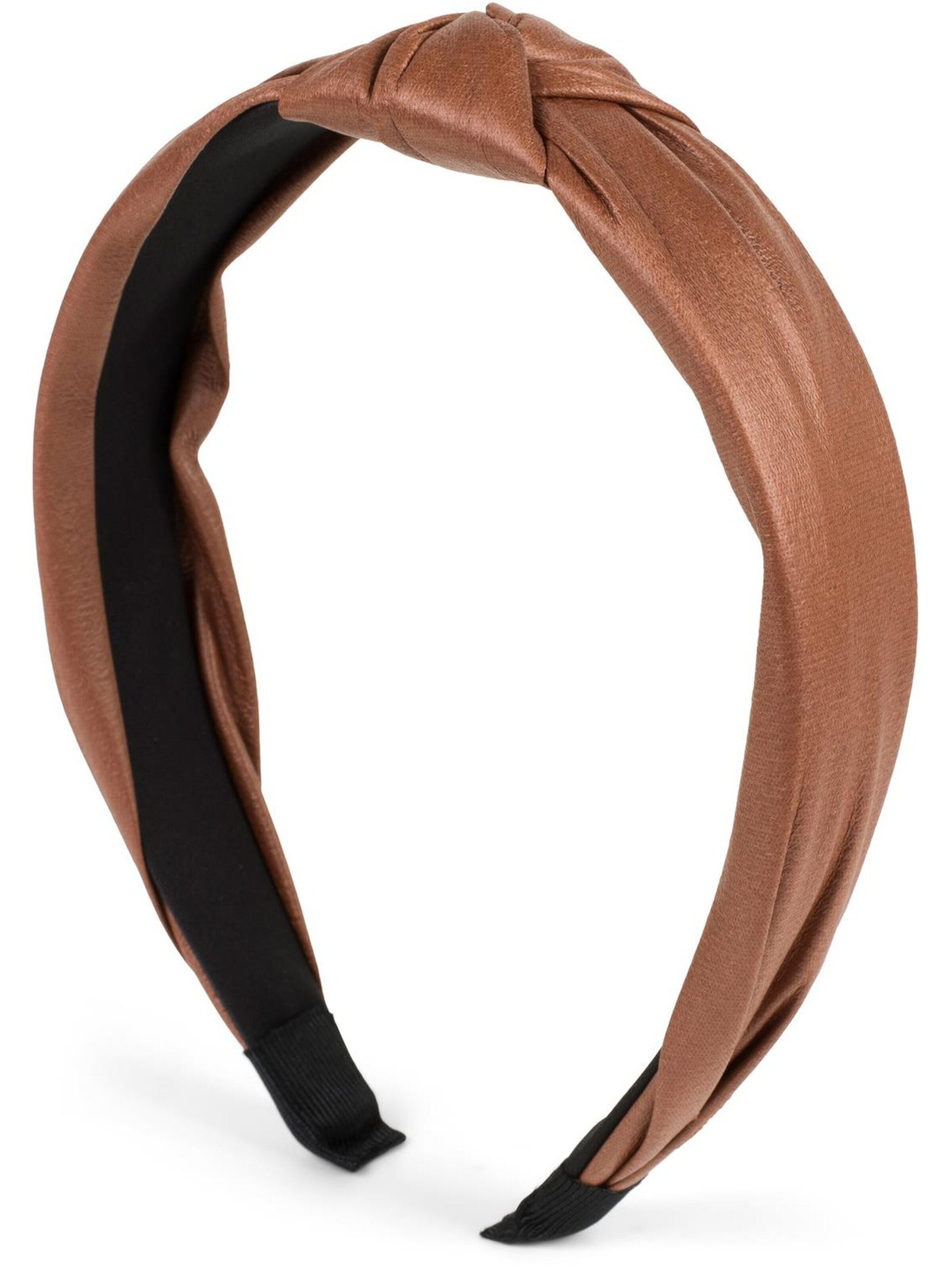 styleBREAKER Hair jewelry 'Haarreif Kunstleder Optik mit Knoten' in Brown