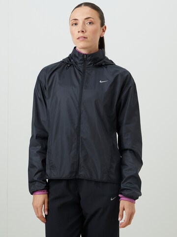 NIKE Sports jacket 'TEMPO' in Black: front