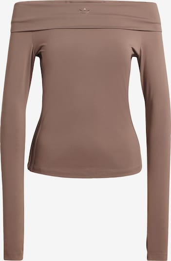 Marškinėliai 'OFF-SHOULDER LONG SLEEVE' iš ADIDAS ORIGINALS, spalva – šokolado spalva, Prekių apžvalga
