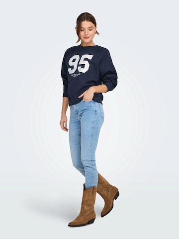 ONLY Sweatshirt 'ONLVELLA' in Blau
