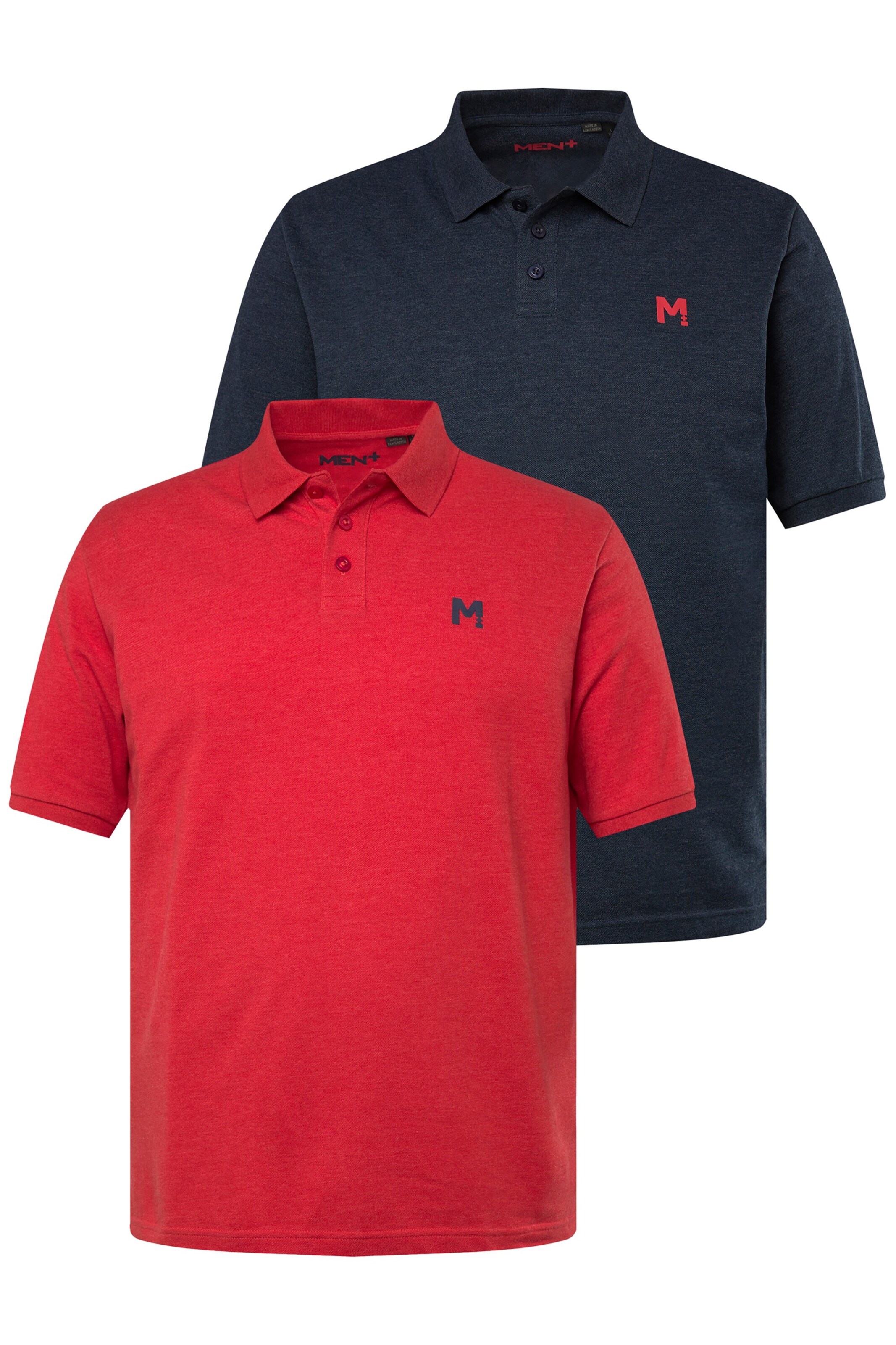 Men Plus Shirt in Rood: voorkant
