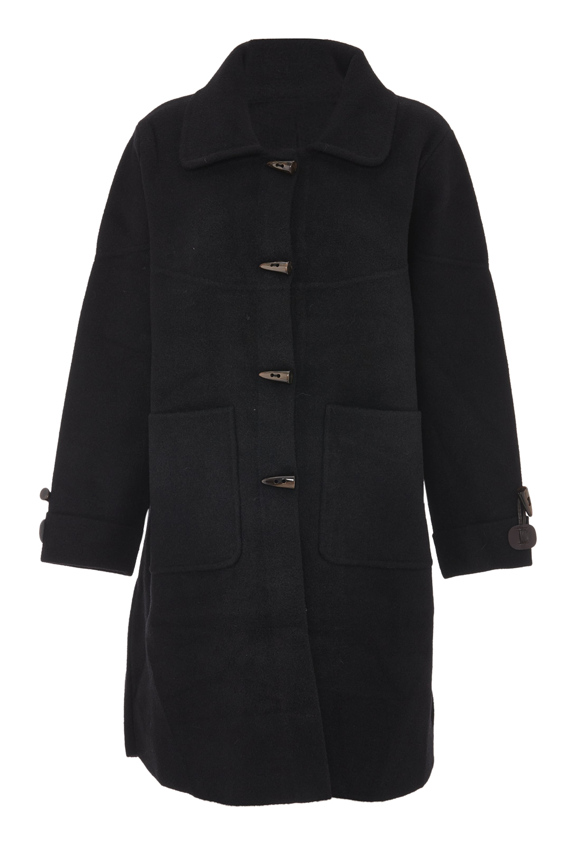 CELOCIA Gebreide mantel in Zwart: voorkant