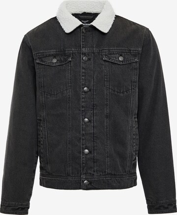 Threadbare Between-Season Jacket 'Philip' in Black: front