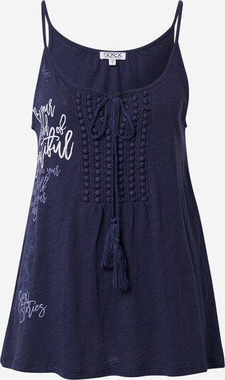 Soccx Top in de kleur Marine / Duifblauw / Wit, Productweergave