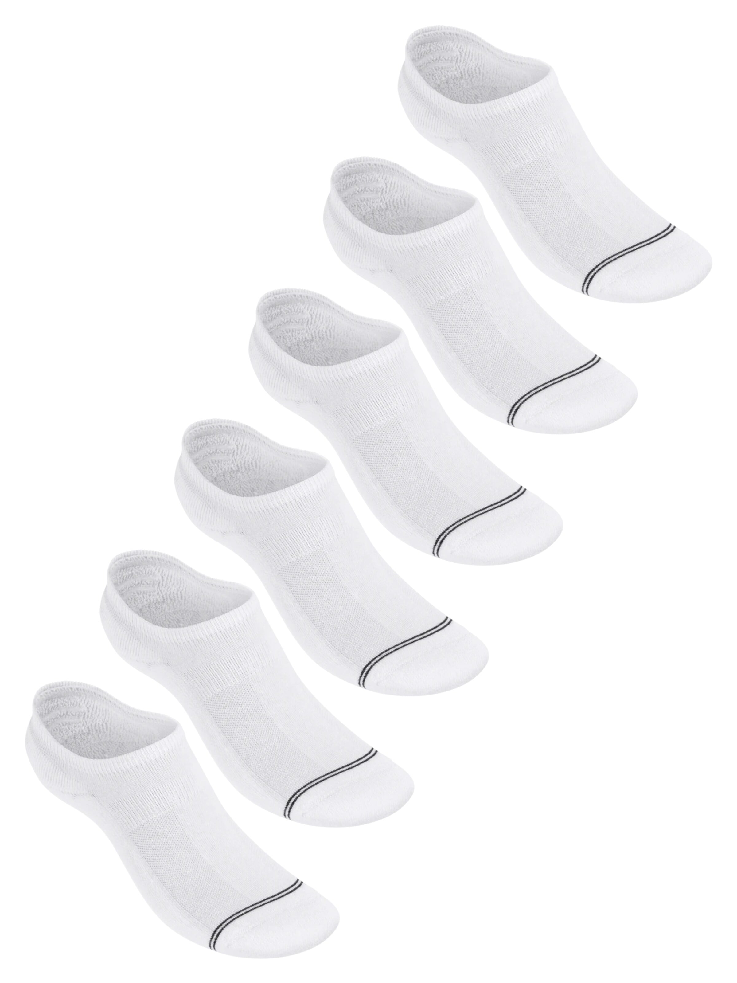 footstar Ankle Socks 'Comfort Fit' in White: front