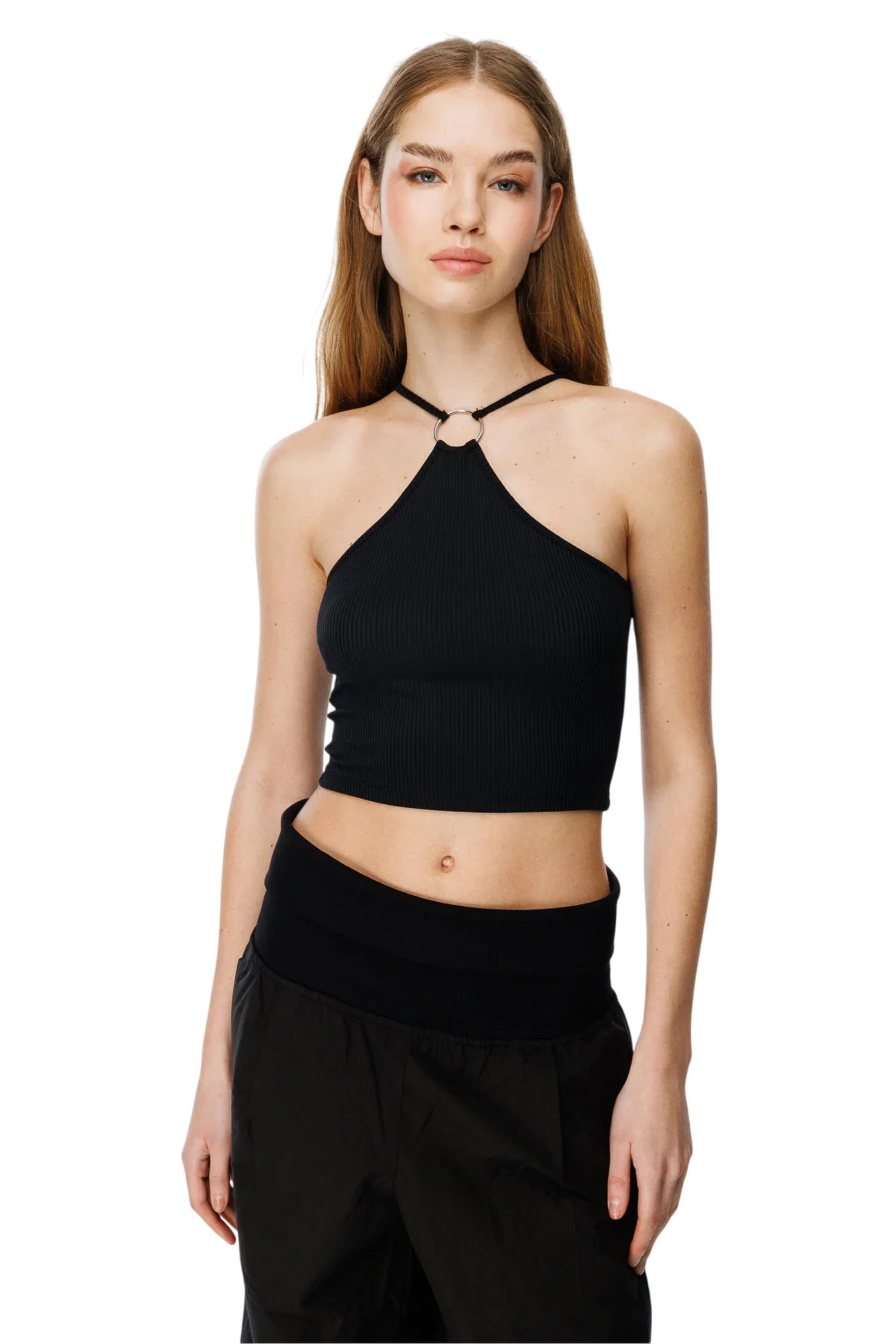 Alexa Dash Blouse in Black: front