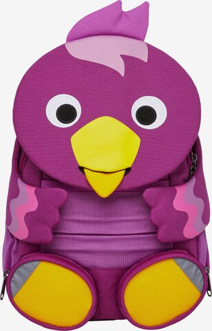 Affenzahn Backpack 'Großer Freund Vogel' in Purple: front