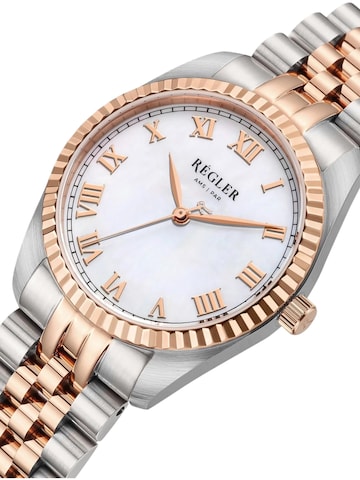 Régler Analog watch 'Régler Infinité Steel Silver/Rose Gold - Pearl' in Gold