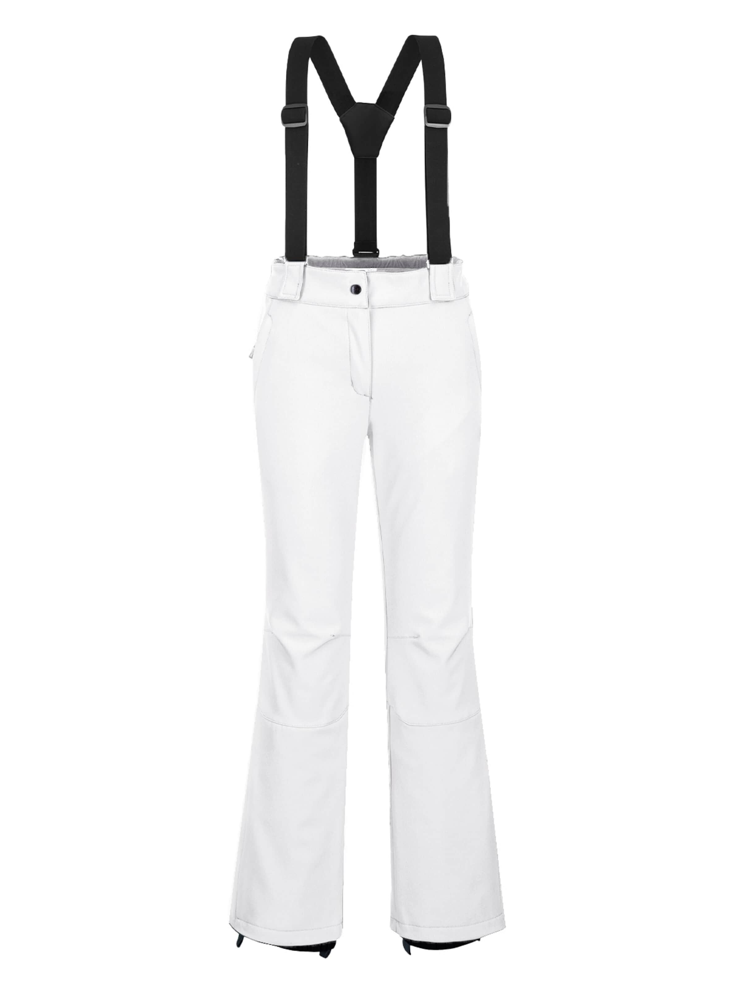 33,000ft Regular Outdoor Pants '33,000ft Womens Ski Pants Waterproof Ski Trousers' in White: front