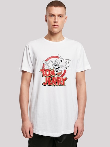F4NT4STIC Shirt 'Tom and Jerry TV Serie Distressed' in White: front