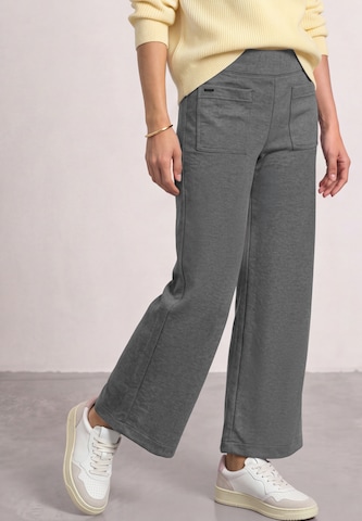 STREET ONE Wide Leg Hose 'Emee' in Grau: Vorderseite