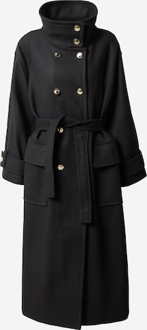 Sisley Between-Seasons Coat in Black: front