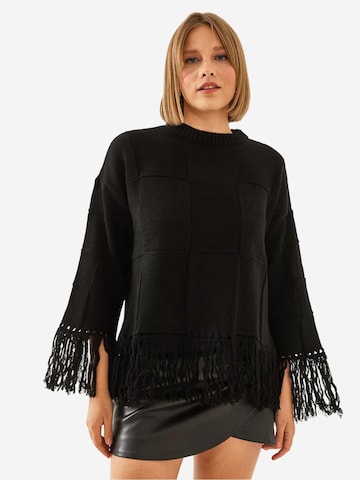 Pull-over Bianco Lucci en noir : devant