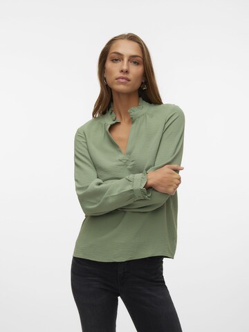 VERO MODA Bluse i grøn: forside