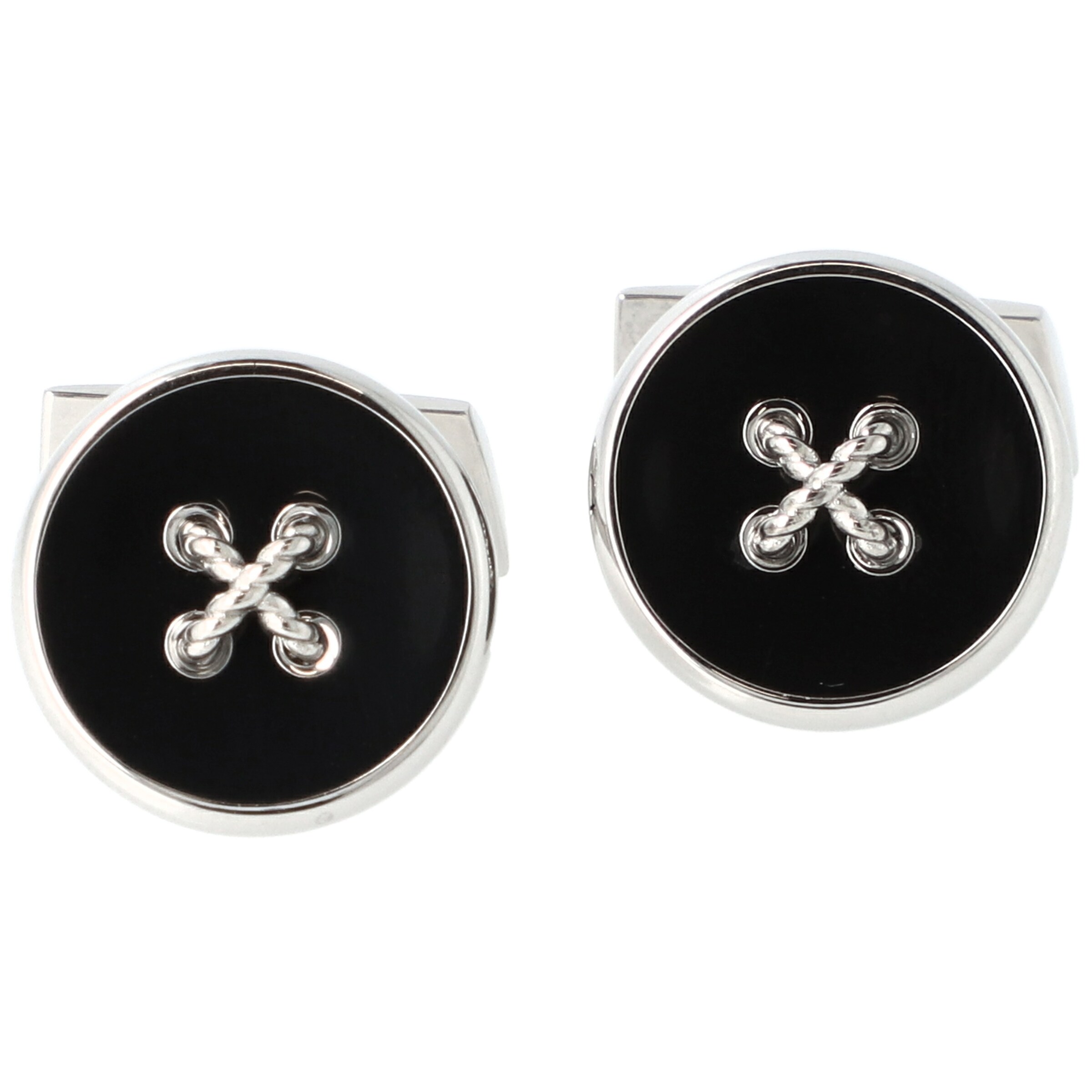Davidoff Manschettenknöpfe in Schwarz: Vorderseite