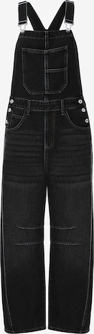 juoda Imily Bela Laisvas Džinsinis kombinezonas: priekis