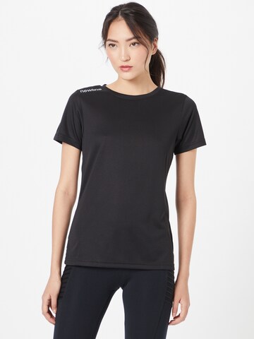 T-shirt fonctionnel Newline en noir : devant