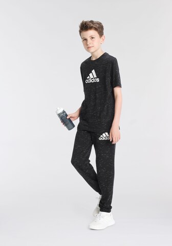 ADIDAS SPORTSWEAR Tapered Workout Pants 'Future Icons Badge Of Sport' in Black