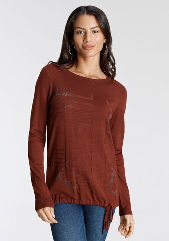 LAURA SCOTT Sweater in Red: front