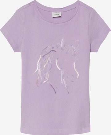 T-Shirt s.Oliver en violet : devant