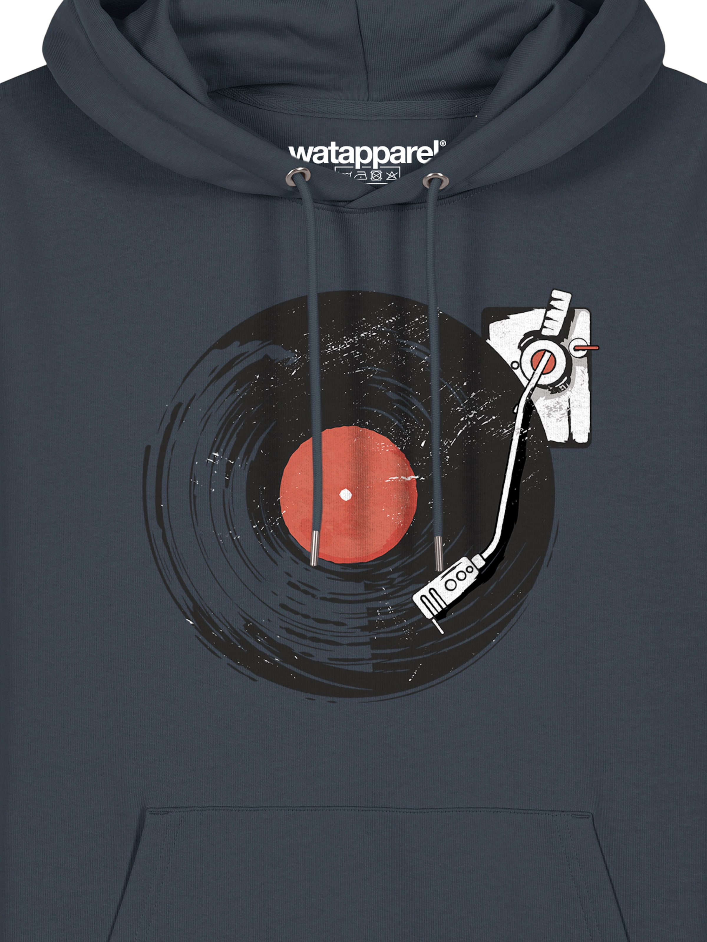 Watapparel Sweatshirt 'Schallplatte' in Grau