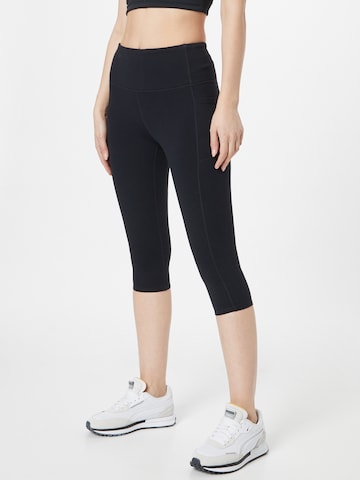 Skinny Pantalon de sport SKECHERS en noir : devant