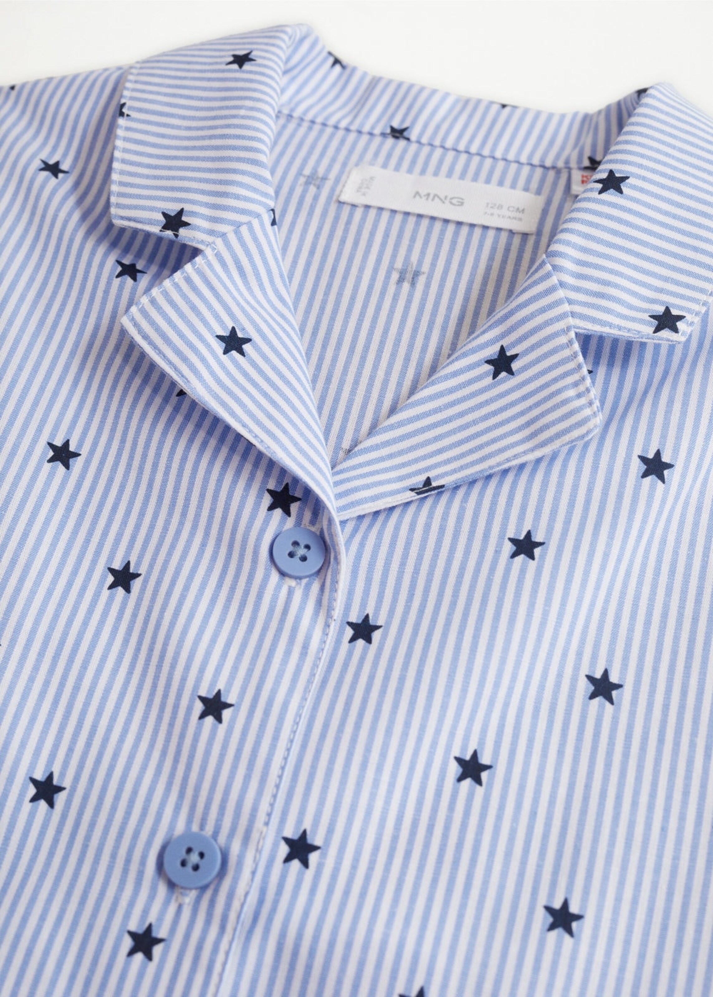 Kinder Teens (Gr. 140-176) MANGO KIDS Pyjama 'Olivia' in Marine, Hellblau - DG62040 Kinder Teens (Gr. 140-176) MANGO KIDS Pyjama 'Olivia' in Marine, Hellblau - DG62040