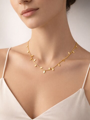 BS Schmuckdesign Necklace 'Leaf' in Gold