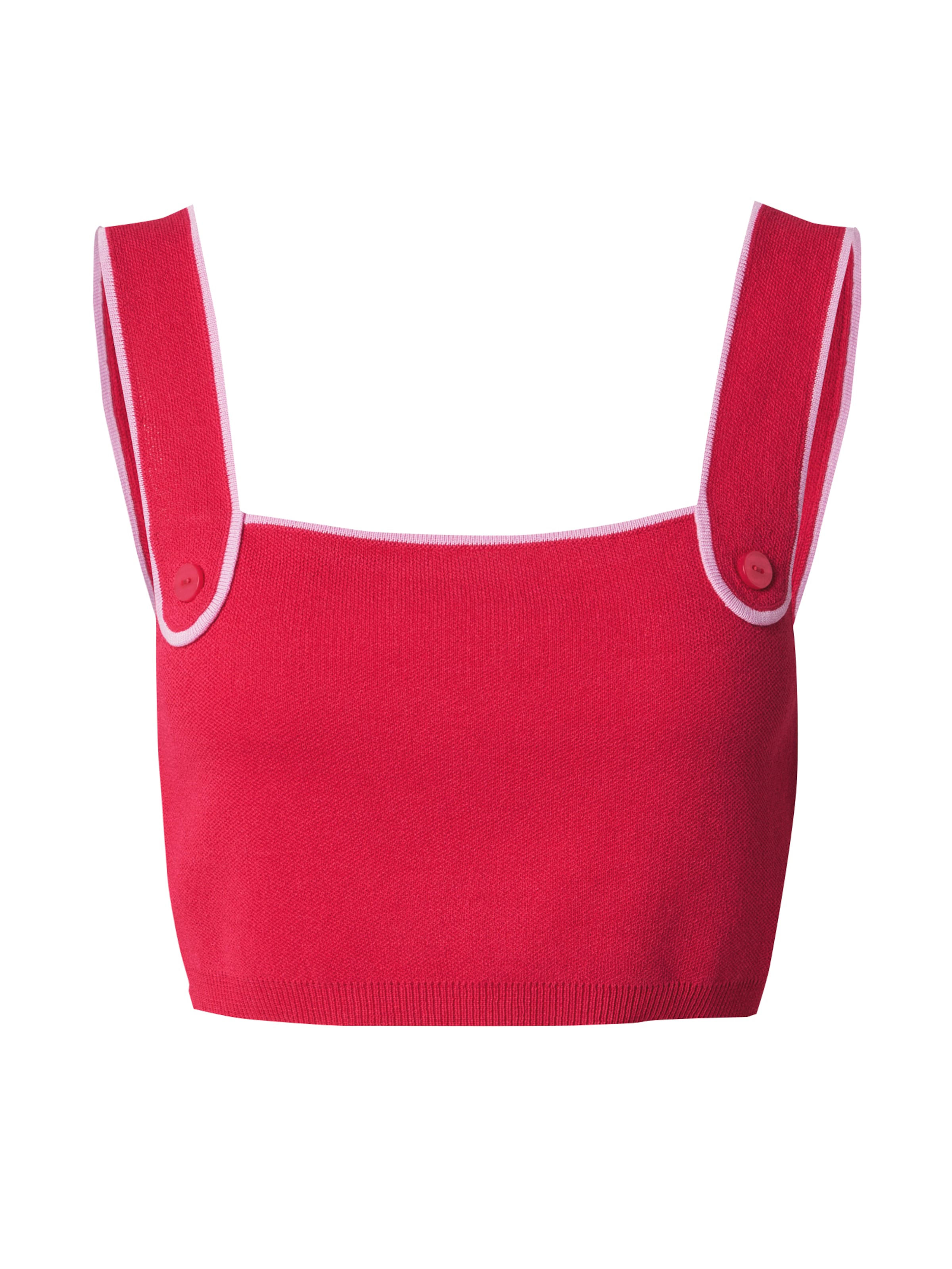 florence by mills exclusive for ABOUT YOU Tops en tricot 'FroYo' en rouge / blanc cassé, Vue avec produit