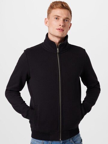 Superdry Zip-Up Hoodie in Black: front