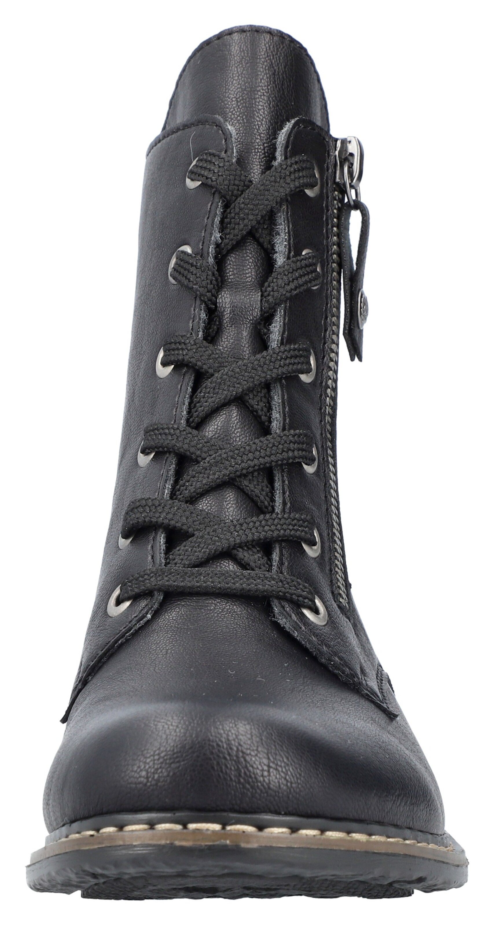 Rieker Lace-Up Ankle Boots in Black