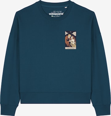 Sweat-shirt 'Tarot The Lovers ' Watapparel en bleu : devant