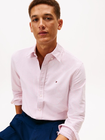 TOMMY HILFIGER Regular fit Button Up Shirt 'Heritage' in Pink