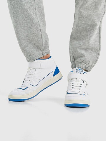 Pull&Bear High-Top Sneakers in Blue