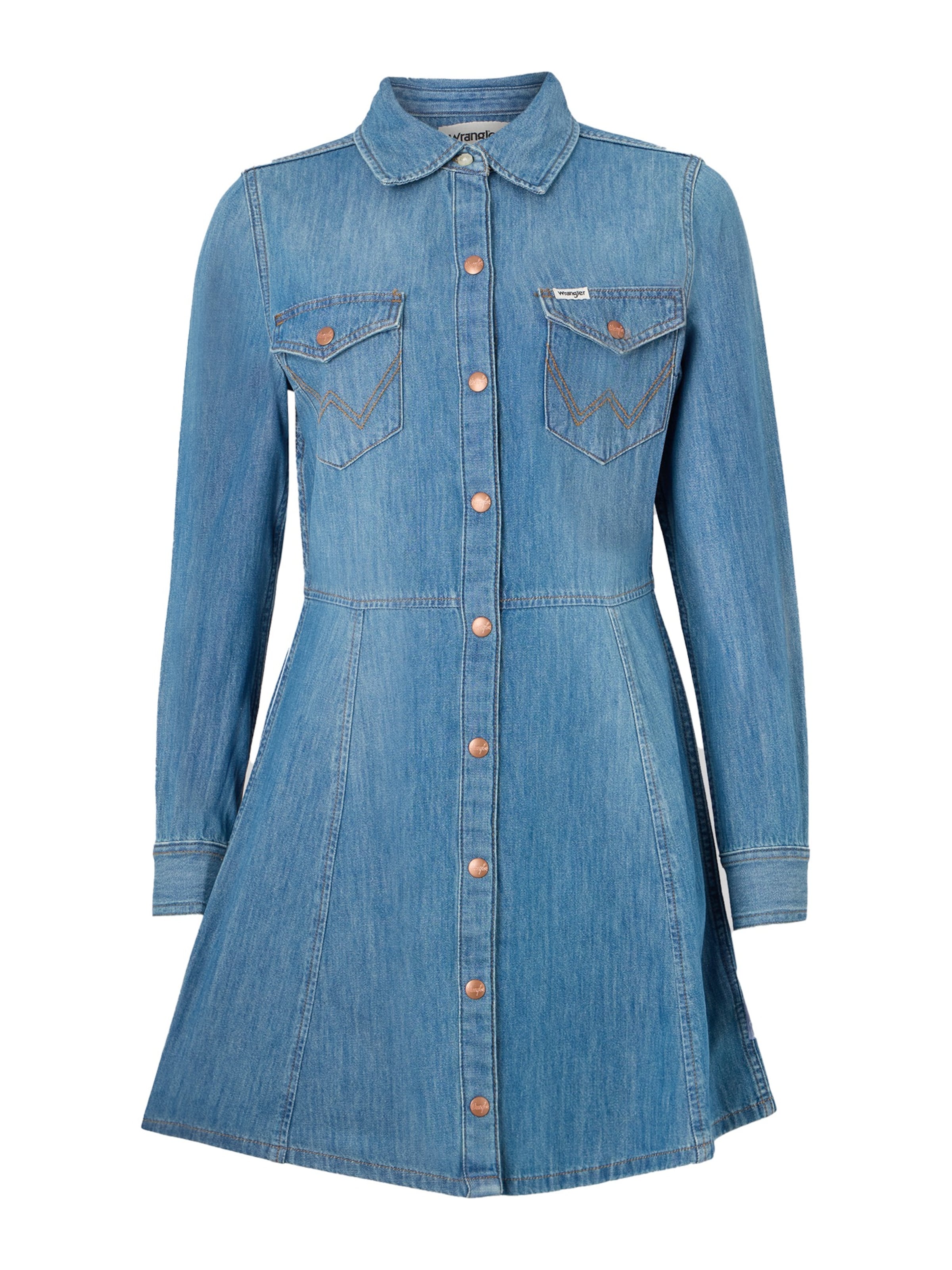 Robe-chemise WRANGLER en bleu : devant