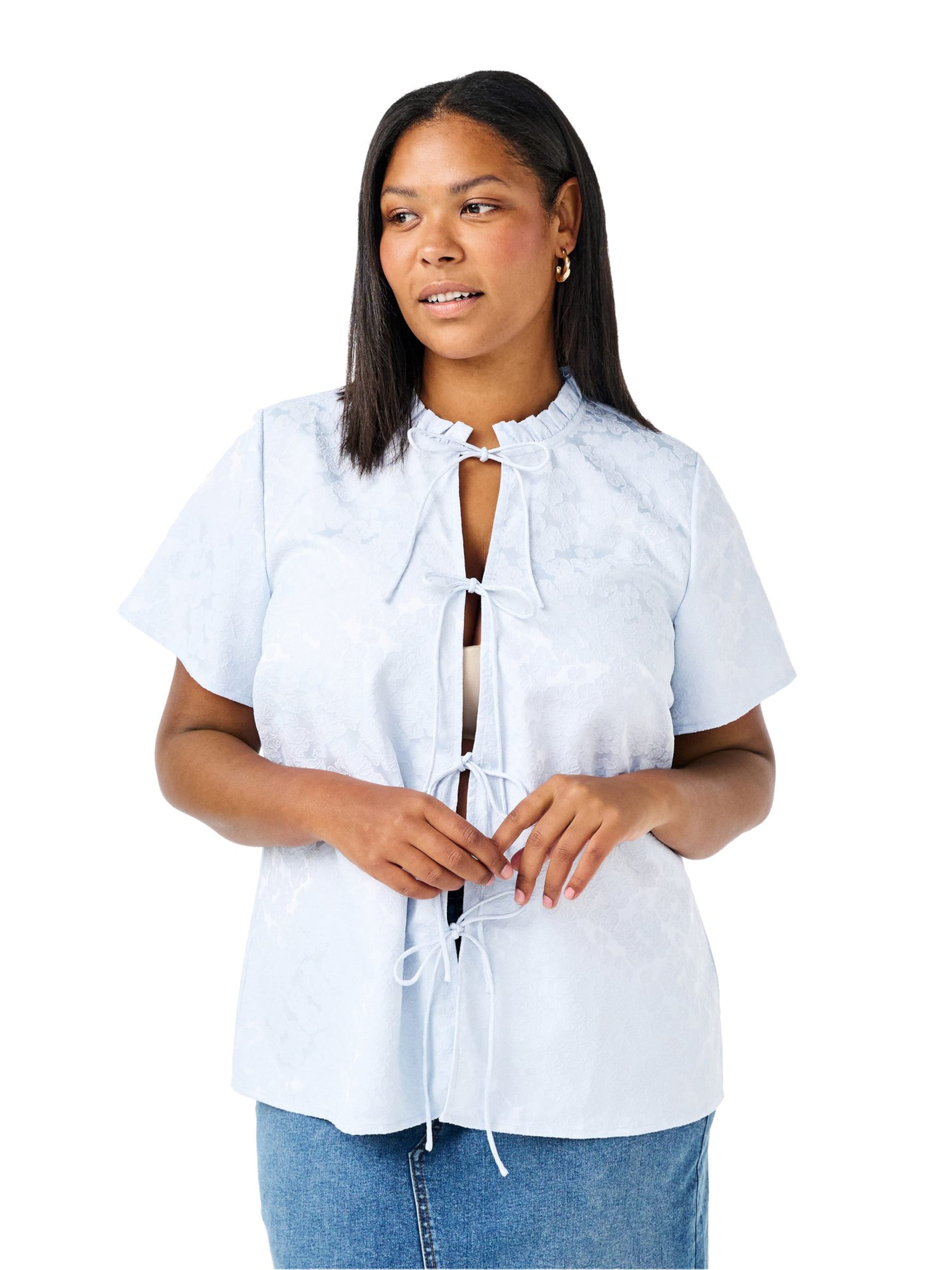 Camicia da donna 'ELIN' di Zizzi in blu