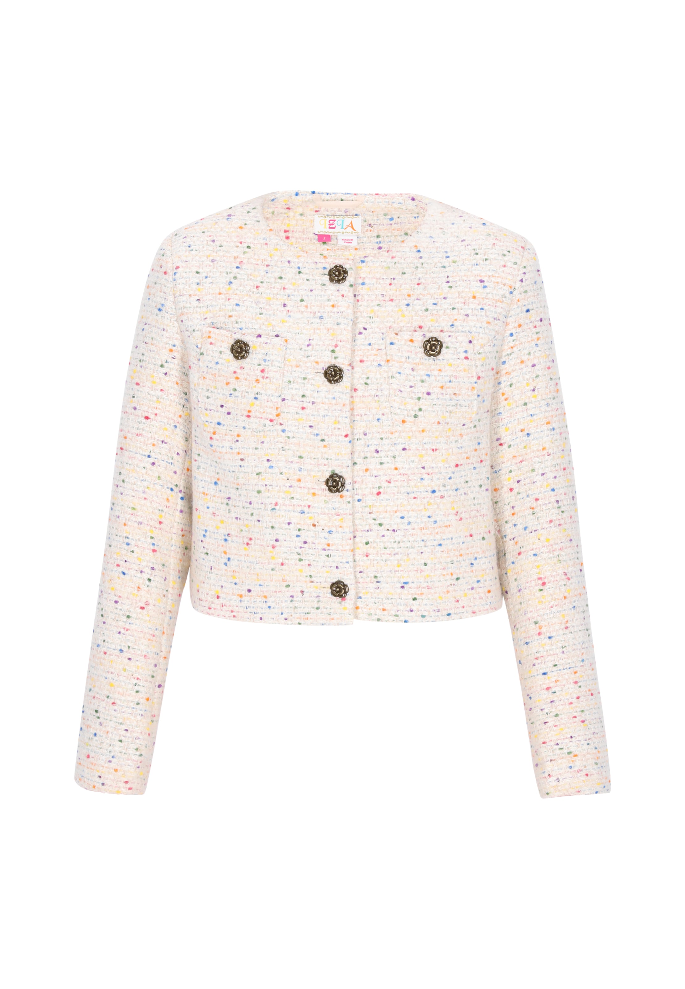 Veste mi-saison IZIA en blanc : devant