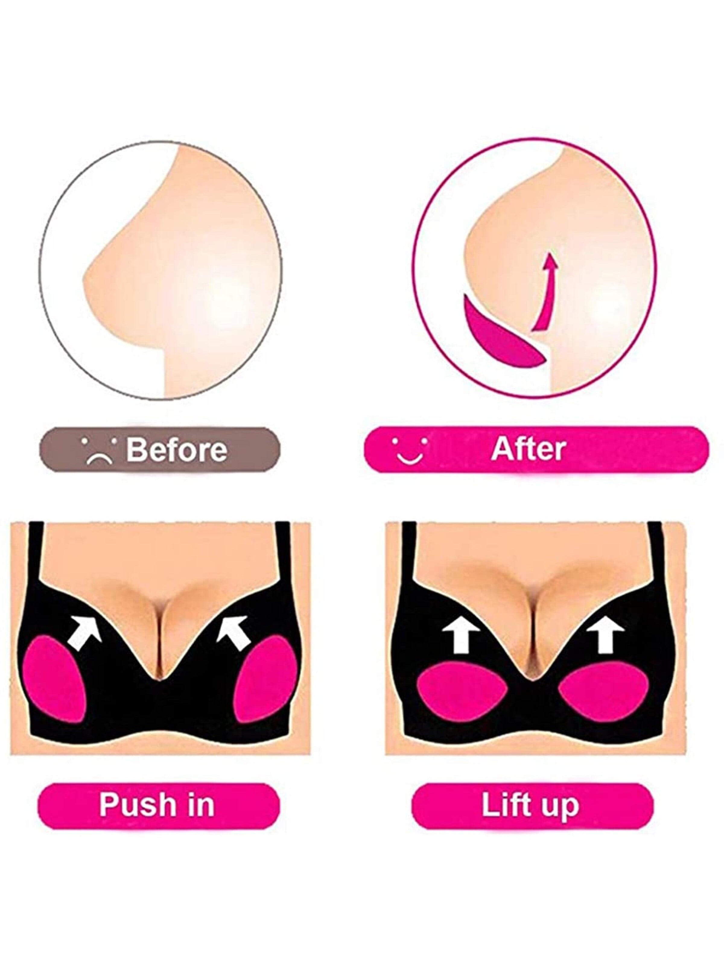 UNIQ Beauty Bra accessory 'Triangular Bra Inserts – Soft Replacement Pads for Sports Bras & Swimwear (Beige)' in Beige