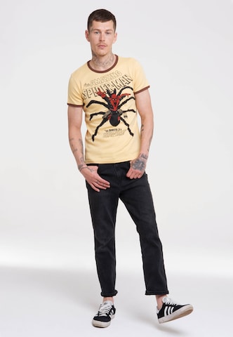 LOGOSHIRT T-Shirt 'Spider-Man' in Braun
