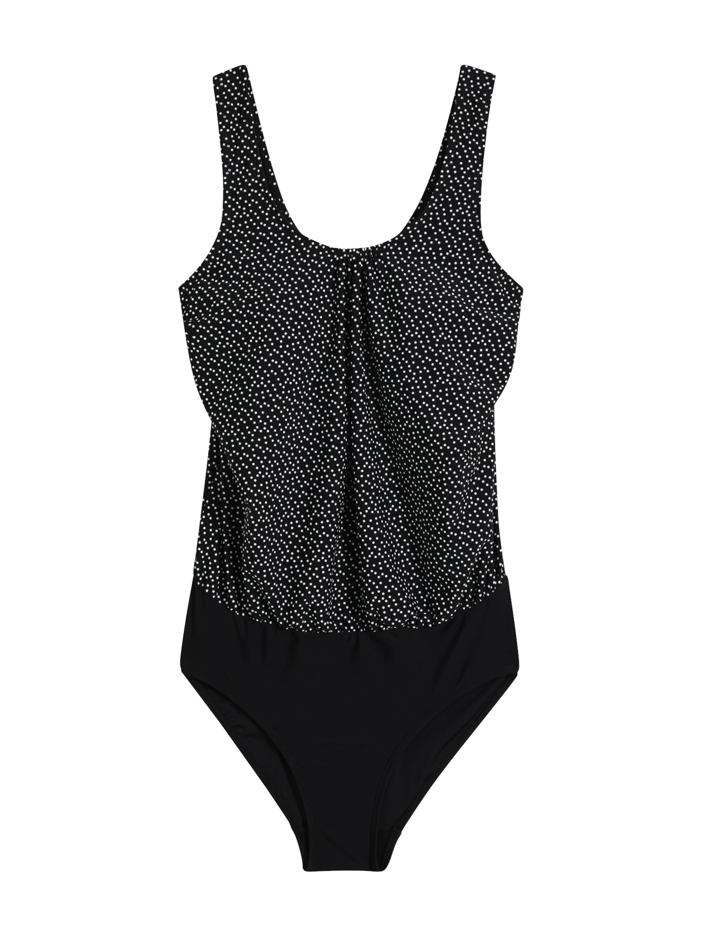 bonprix T-Shirt Badeanzug in Schwarz: Vorderseite