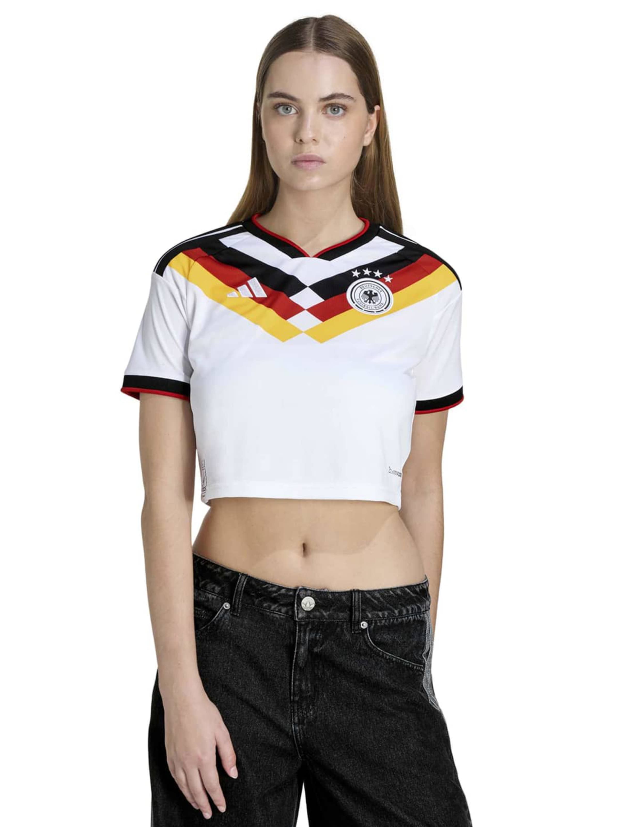 ADIDAS PERFORMANCE Αθλητική φανέλα 'DFB' σε λευκό: μπροστά