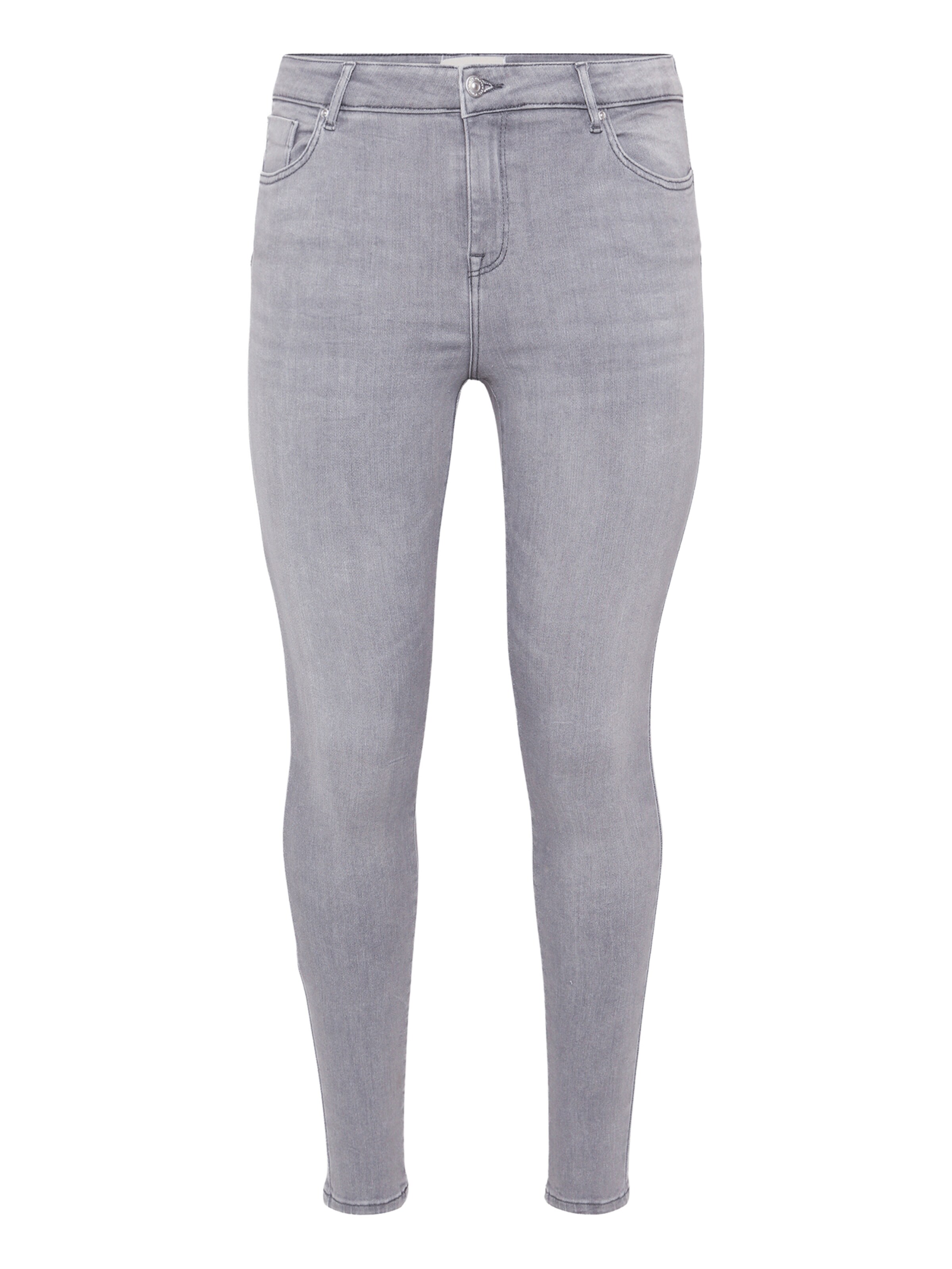 ONLY Carmakoma Skinny Fit Дънки 'CARPOWER' в сиво: отпред