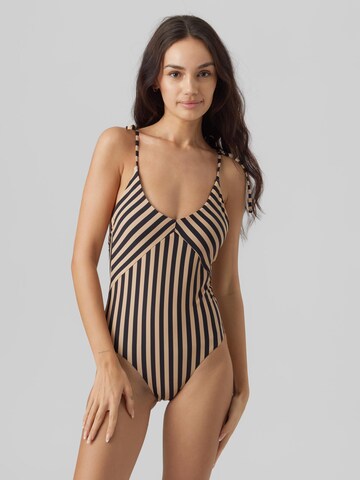 VERO MODA Triangle Swimsuit 'ANJU' in Beige: front