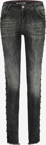 CIPO & BAXX Skinny Jeans 'WD341' in Zwart: voorkant