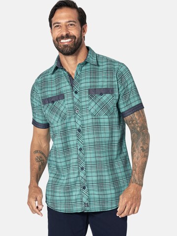 Jan Vanderstorm Comfort fit Button Up Shirt 'Aalvan' in Green: front