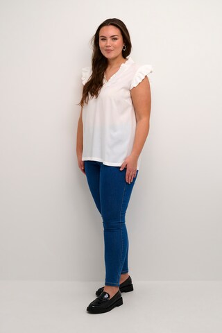 KAFFE CURVE Blouse 'Dahlie' in White