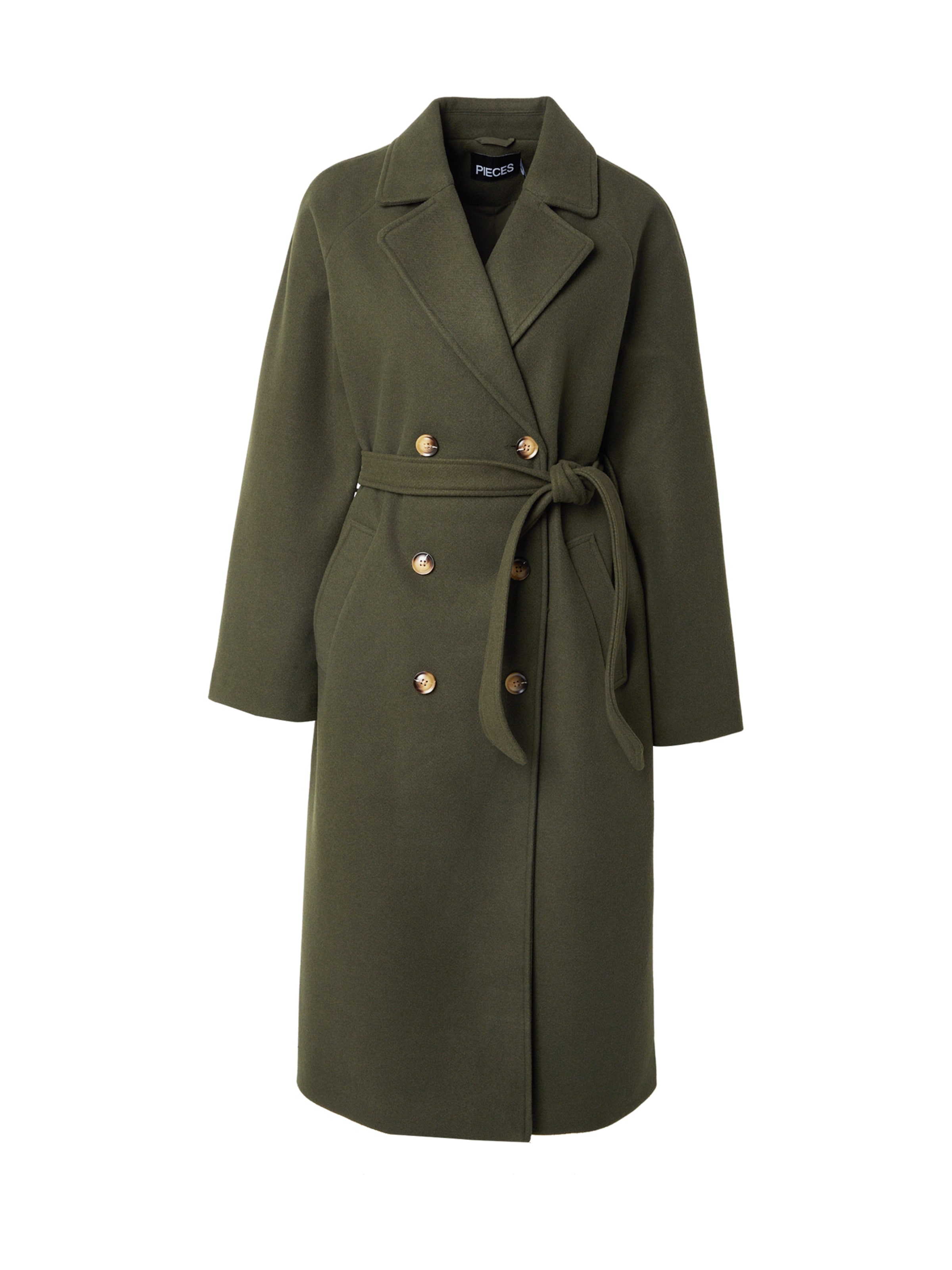 PIECESPrijelazni kaput 'PCMARBEL' - zelena boja: prednji dio